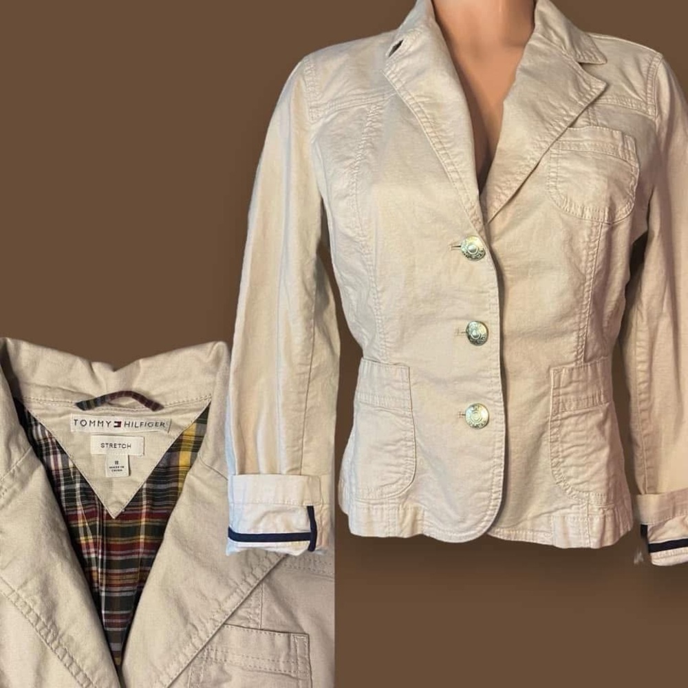 VTG Tommy Hilfiger Women's Cream Blazer